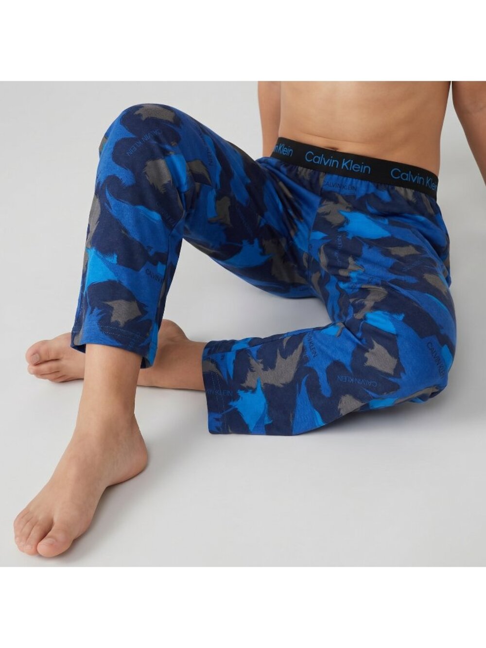 Calvin Klein Boy's Sleepwear Pajama Lounge Pants in Blue Colors size 10-12 NWT